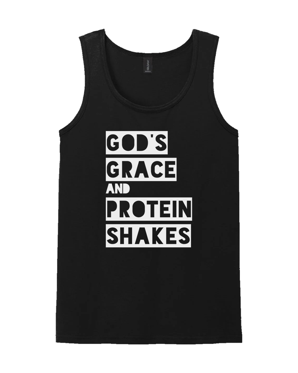 Men's God's Grace and Protein Shakes Tank Top
