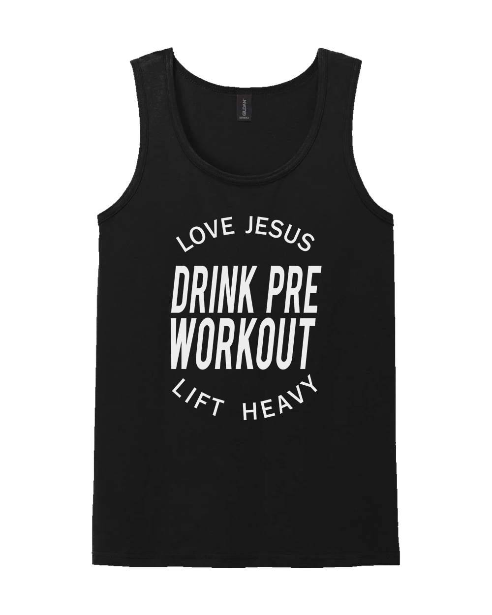 Men's Love Jesus Drink Pre Workout Tank Top