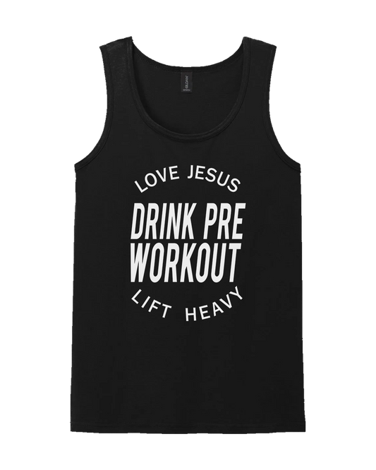 Men's Love Jesus Drink Pre Workout Tank Top